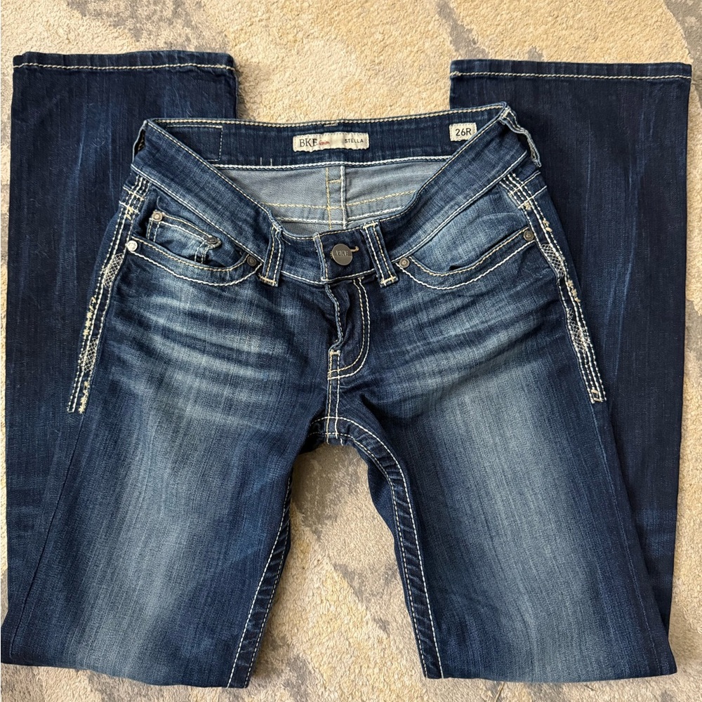 BKE Dark Blue Straight Leg Women's Jeans